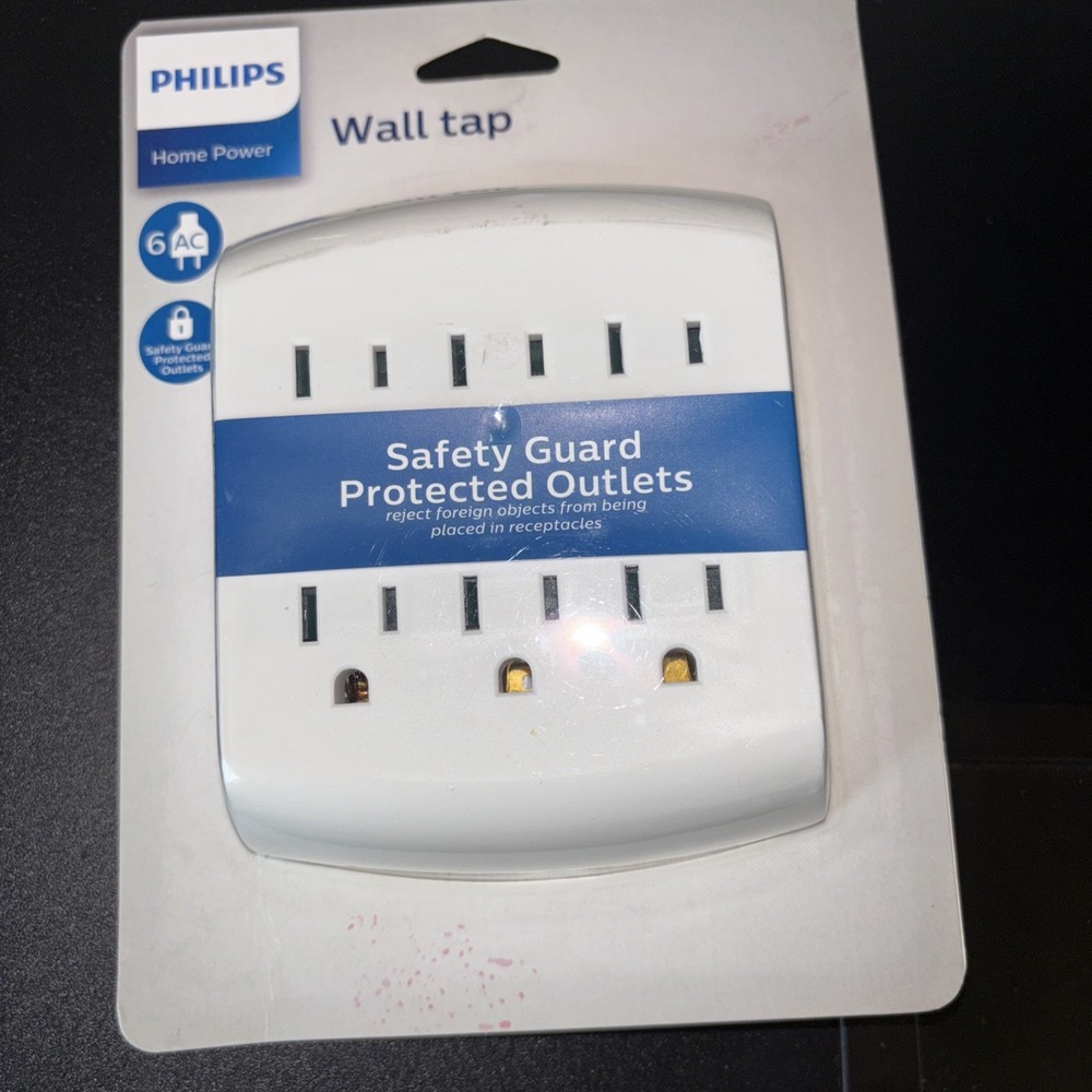 Phillips Home Power Wall Tap Plug Bank Sealed/Unopened 3825‎